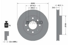 Brzdový kotouč PAGID 50303NC