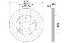 Brzdový kotúč PAGID 54244