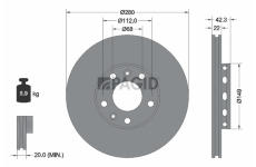 Brzdový kotouč PAGID 54522NC