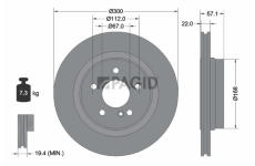 Brzdový kotouč PAGID 54636NHC