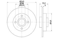 Brzdový kotúč PAGID 54686