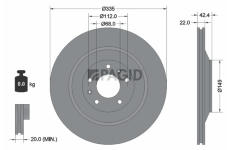 Brzdový kotouč PAGID 54770NHC