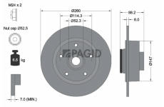 Brzdový kotouč PAGID 54959NC
