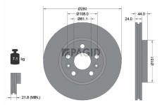 Brzdový kotouč PAGID 54968NC