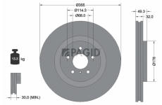 Brzdový kotouč PAGID 54991NHC