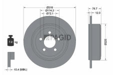 Brzdový kotouč PAGID 55027NC