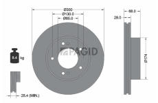 Brzdový kotouč PAGID 55030NC
