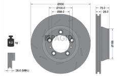 Brzdový kotouč PAGID 55143NYC