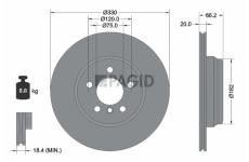 Brzdový kotouč PAGID 55419NC
