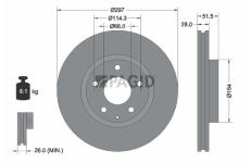 Brzdový kotouč PAGID 55574NHC