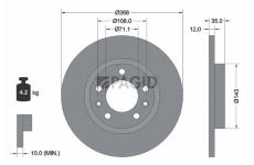 Brzdový kotouč PAGID 55680NC