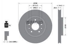 Brzdový kotouč PAGID 55742NC