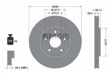 Brzdový kotouč PAGID 55789NC
