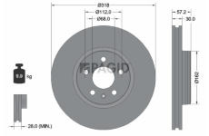 Brzdový kotouč PAGID 55827NHC