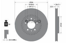 Brzdový kotouč PAGID 55871NC