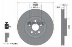 Brzdový kotouč PAGID 55874NC