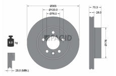 Brzdový kotouč PAGID 55884NC