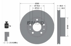 Brzdový kotouč PAGID 56052NC