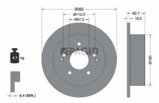 Brzdový kotouč PAGID 56222NC