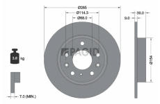 Brzdový kotouč PAGID 56247NC