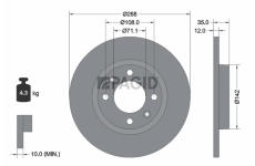 Brzdový kotouč PAGID 56259NC