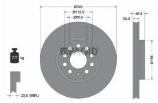 Brzdový kotouč PAGID 56331NC