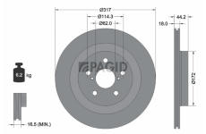 Brzdový kotouč PAGID 56431NC