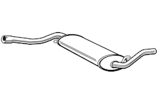 Střední tlumič výfuku WALKER 04165