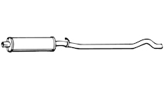 Střední tlumič výfuku WALKER 08863