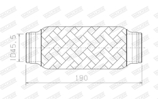 Zvlněná trubka, výfukový systém WALKER 10406