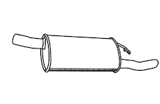 Zadní tlumič výfuku WALKER 17845