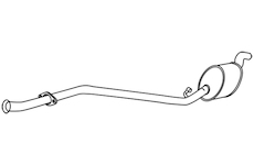 Střední tlumič výfuku WALKER 19080