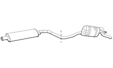 Zadní tlumič výfuku WALKER 21880