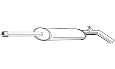 Střední tlumič výfuku WALKER 23041
