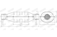 Katalyzator, univerzalni WALKER 65995