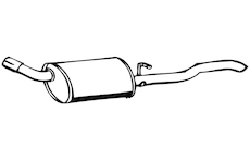 Zadní tlumič výfuku WALKER 70304