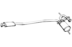 Střední tlumič výfuku WALKER 70430