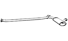 Střední tlumič výfuku WALKER 70440