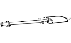 Střední tlumič výfuku WALKER 70516