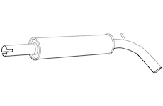 Střední tlumič výfuku WALKER 71341