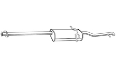 Zadní tlumič výfuku WALKER 72321