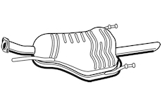 Zadní tlumič výfuku WALKER 72357