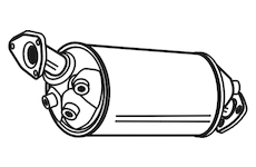 Filtr pevnych castic, vyfukovy system WALKER 73146