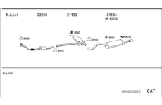 Výfukový systém WALKER ADK005305C