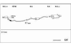 Výfukový systém WALKER ADK033409
