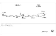 Výfukový systém WALKER BWH11400