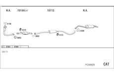 Výfukový systém WALKER FO30625