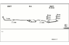 Výfukový systém WALKER MB40117