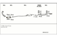 Výfukový systém WALKER MB40201B