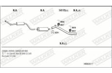 Výfukový systém WALKER MB82017